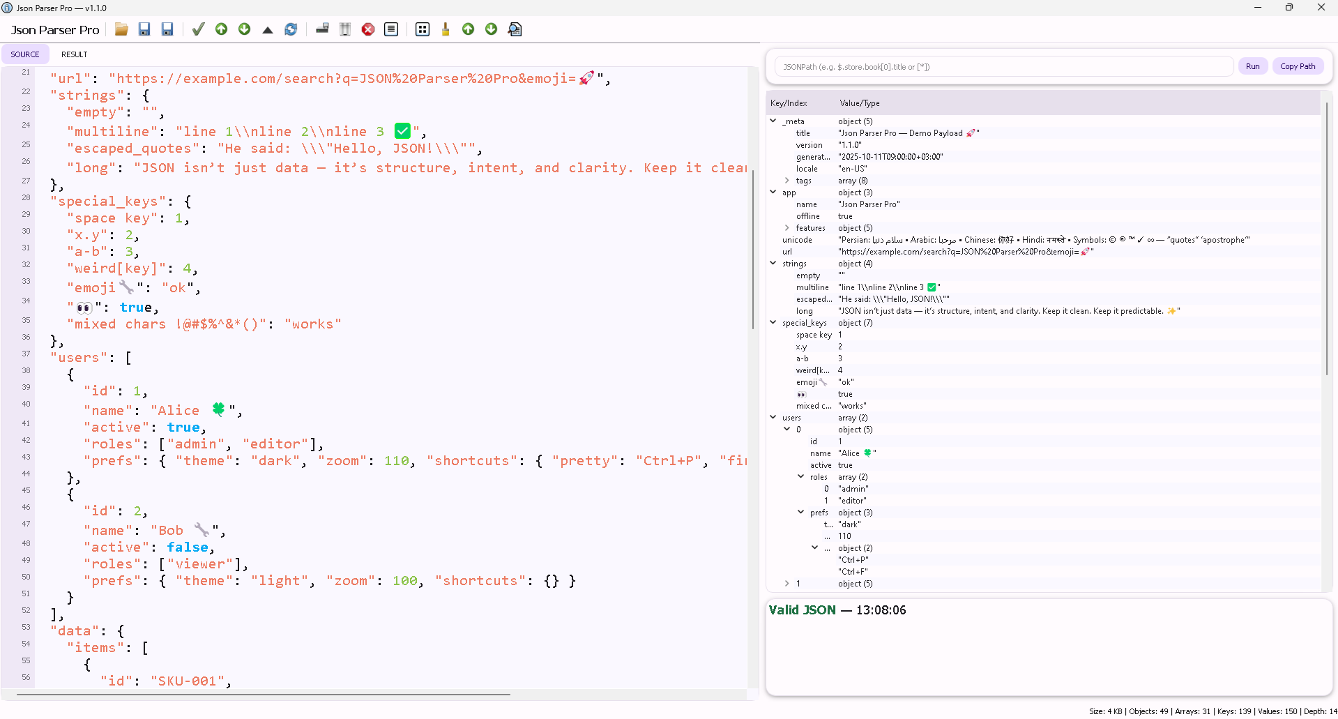 Parse Json