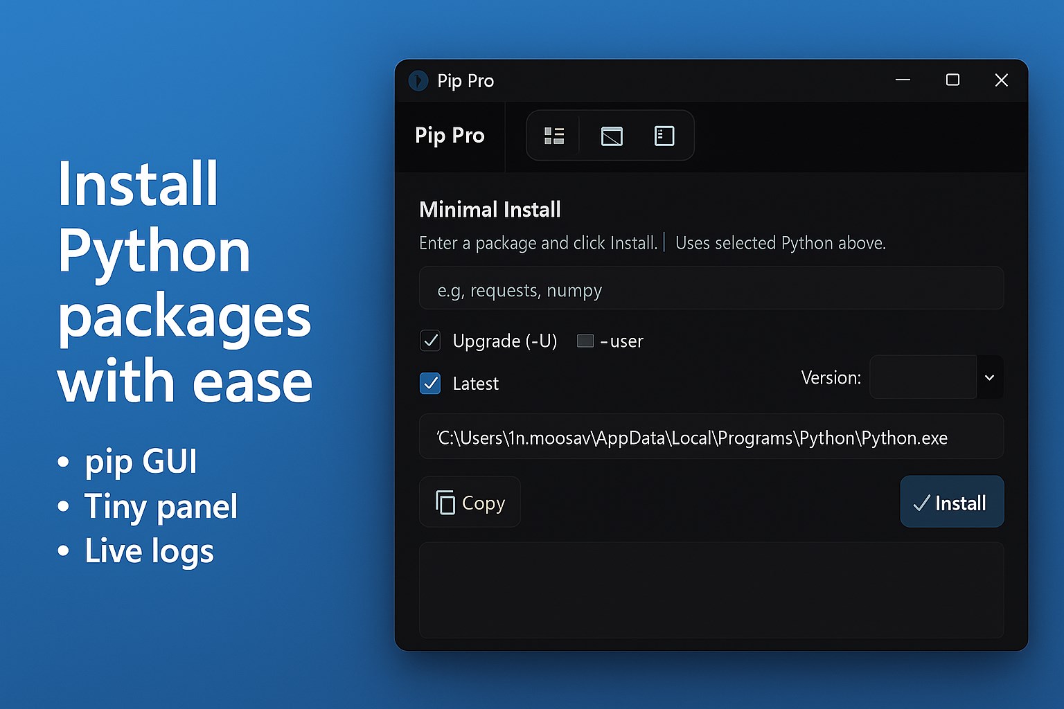 install python packages