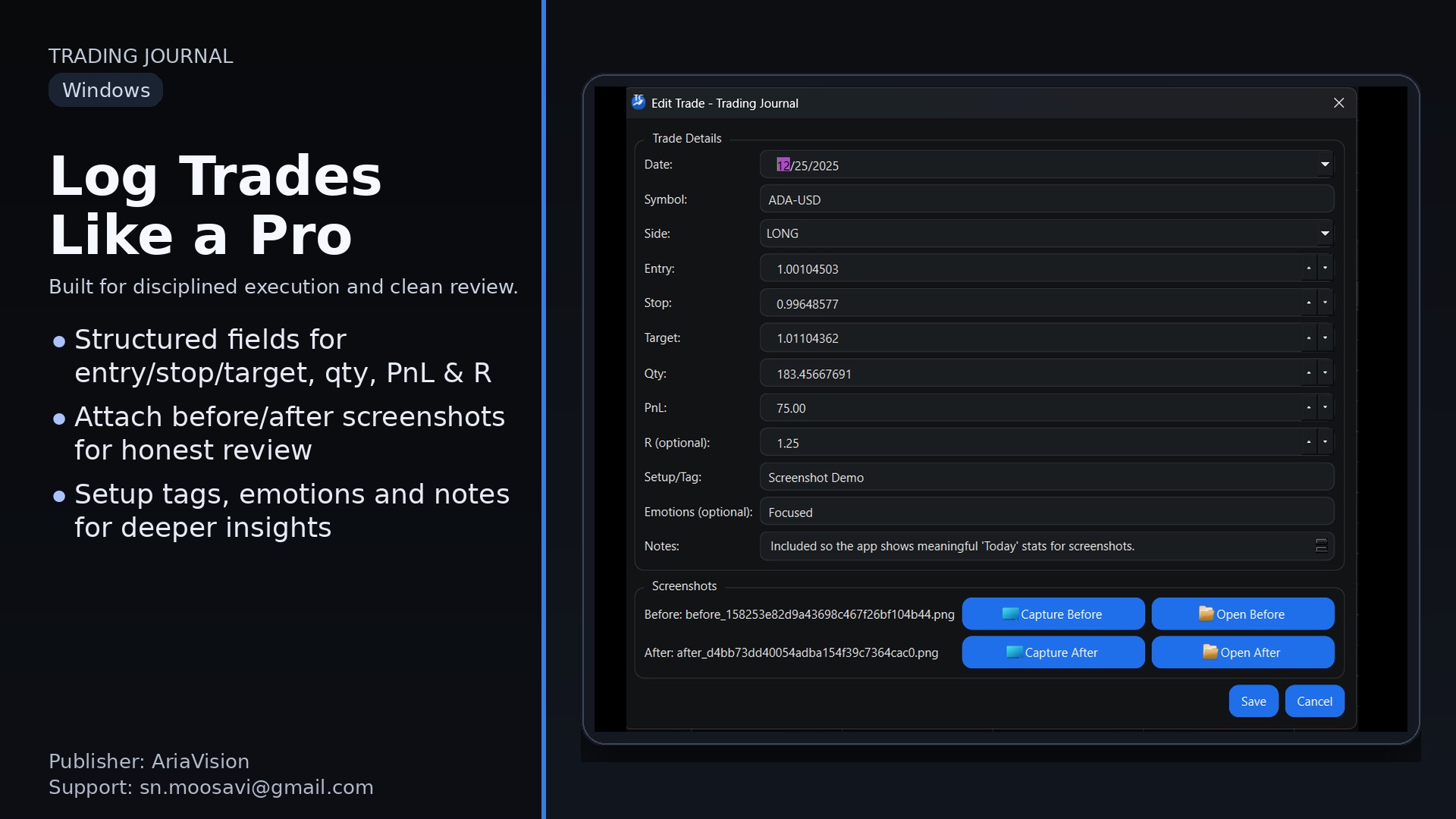 Edit Your Trade